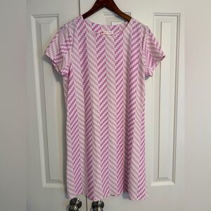 JUDE CONNALLY Ella dress in blocks begonia pink Size Large